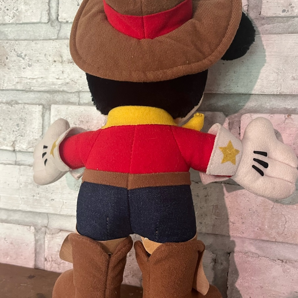 Vtg Mickey Mouse Cowboy‎ Sherriff 12 in Plush Disneyland Walt Disney World Parks - Picture 10 of 11